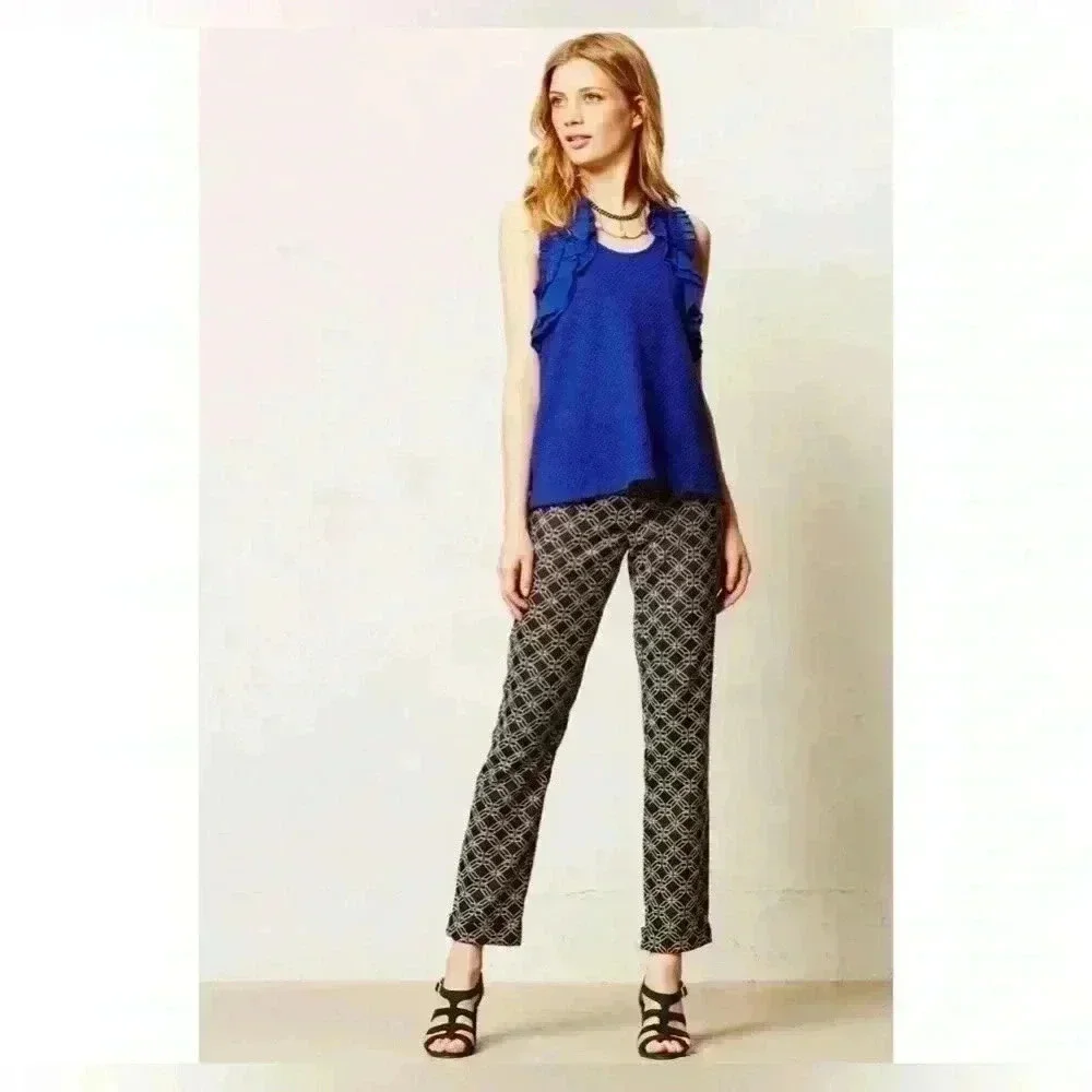 SOLD | Anthropologie Deletta Clemente Sleeveless Blouse | Size S | Royal Blue - Picture 3 of 11